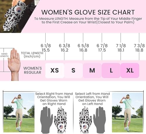Amy Sport Stylish Pattern Womens Golf Glove - Image 5
