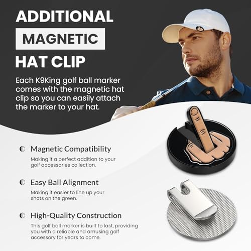 Ultimate Middle Finger Golf Ball Marker | Magnetic Hat Clip | Alignment Ball - Image 4