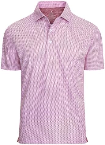 Alex Vando Mens Golf Shirt Moisture Wicking Classic Print Golf Shirts by AlexVando