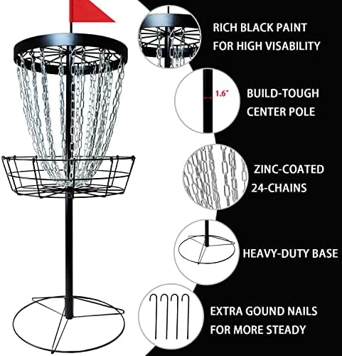 TARUMG 24-Chains Disc Golf Basket - Image 3