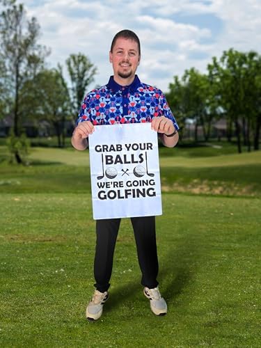 Funny Golf Towel Grab Your Balls We're Going Golfing Microfiber - Image 5