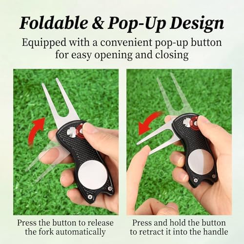 Golf Divot Repair Tool, Foldable Metal Tool - Image 4