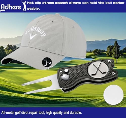 Adhere Golf Ball Markers & Divot Tools Personlized Enamel Ball Markers - Image 3
