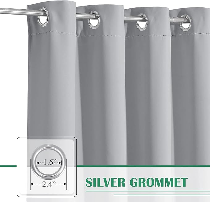 Blackout Summer Shades Blinds W100 x L95 Inch Silver Grey, 1 Panel | Blackout - Image 2