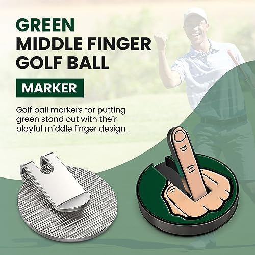 Ultimate Middle Finger Golf Ball Marker | Magnetic Hat Clip | Alignment Ball - Image 2