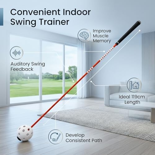 AMONIDA Golf Swing Trainer Comfortable Grip Portable Hollow Ball Practice Stick - Image 4