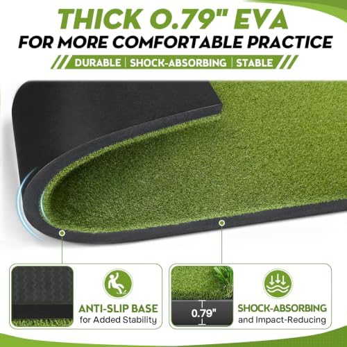 6x4ft Premium Golf Hitting Mat Dual/Tri-Turf - Image 2
