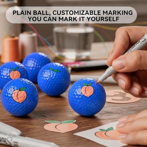 Colored Golf Balls, High Visibility Easy to Find, Blank No Logo - Image 3