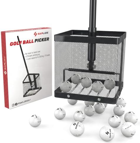 SAPLIZE Golf Ball Picker Upper, Turf-Friendly Design, No Bending Over, Quickly by SAPLIZE