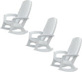 Rockaway Heavy Duty All Weather Rocking Chair, 3 Pack | Polyethylene Outdoor by Semco