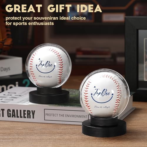JupDec Baseball Display Case, Round Clear Ball Holder - Image 6