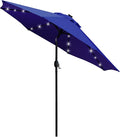 Sunnyglade 9' Solar LED Patio Umbrella, 8 Ribs, Tilt & Crank | 9Ft Patio by Sunnyglade