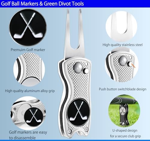 Adhere Golf Ball Markers & Divot Tools Personlized Enamel Ball Markers - Image 4