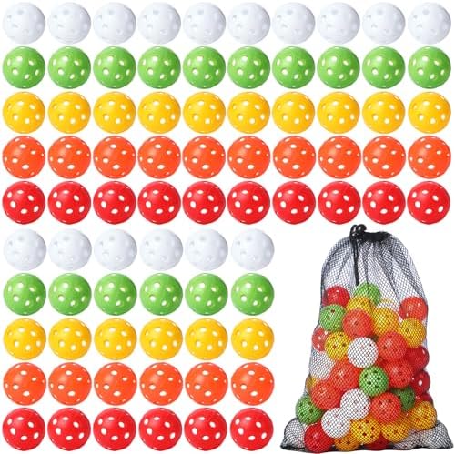 MiniInflat 80 Pcs Practice Golf Balls Plastic 42mm by MiniInflat