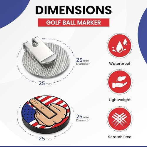Ultimate Middle Finger Golf Ball Marker | Magnetic Hat Clip | Alignment Ball - Image 3