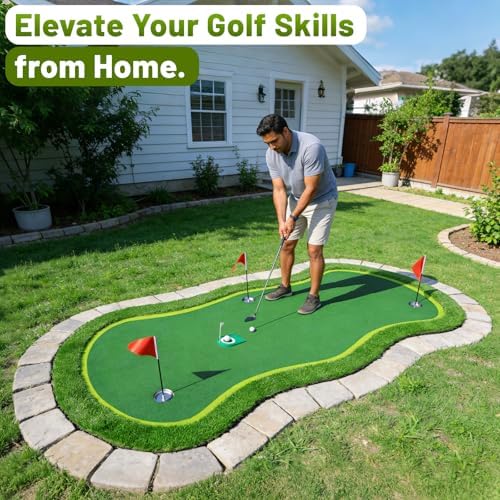 Bearwill Golf Putting Green, 5 x 10ft Golf Practice Putting Mat - Image 6