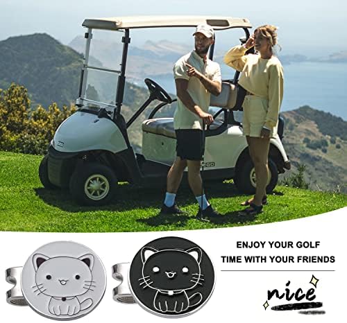 Adhere Golf Ball Markers Personlized Double Side Cute cat Logo Enamel - Image 6