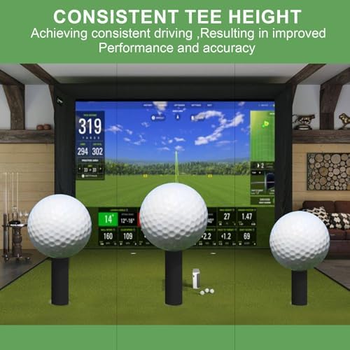 8 Pcs Rubber Golf Tees for Mats, Driving Range & Simulator Use - Image 4
