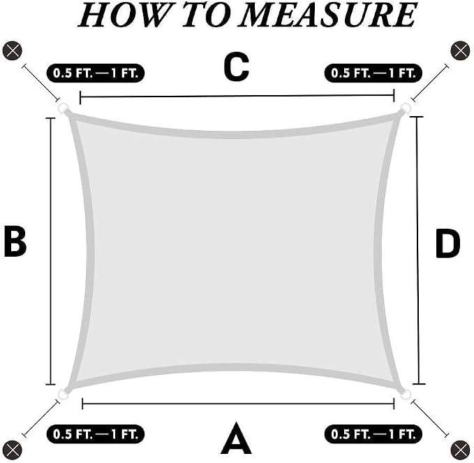Custom Size Order to Make Sun Shade Sail Rectangle UPF50 Canopy Mesh Fabric UV - Image 7