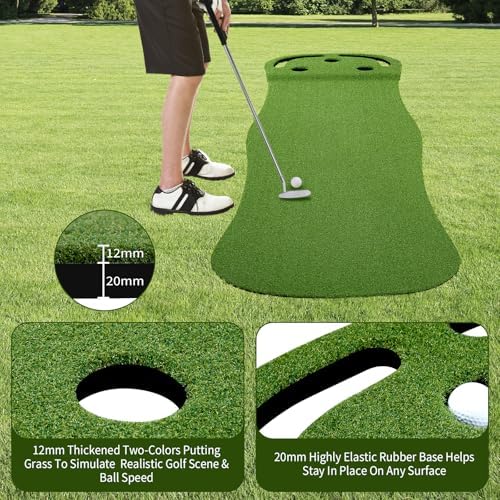 Wekin Indoor Putting Green, 2x8ft Artificial Turf Putting Green - Image 2