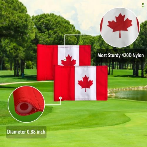 AZCOVER 2 Pack Canada Golf Flag 8x6 Inch - Image 4
