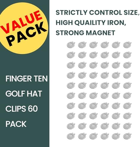 FINGER TEN Golf Hat Clip Magnetic Silver Set 3/6/9/12 Pack - Image 2