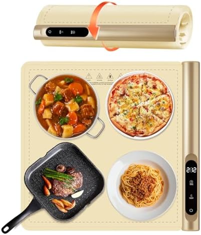 Warming Mat for Food, Electric Warming Tray, 6 Temp & Timer by Unknown