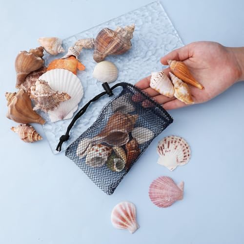 10 Pcs Drawstring Mesh Bags Small Colorful Nylon Net Storage Bags 6 x 4 Inch - Image 3