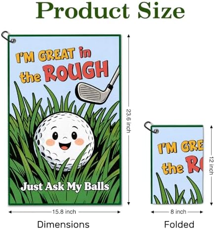 I'm Great in The Rough Golf Towel - Image 2
