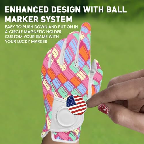 Amy Sport Stylish Pattern Womens Golf Glove - Image 4