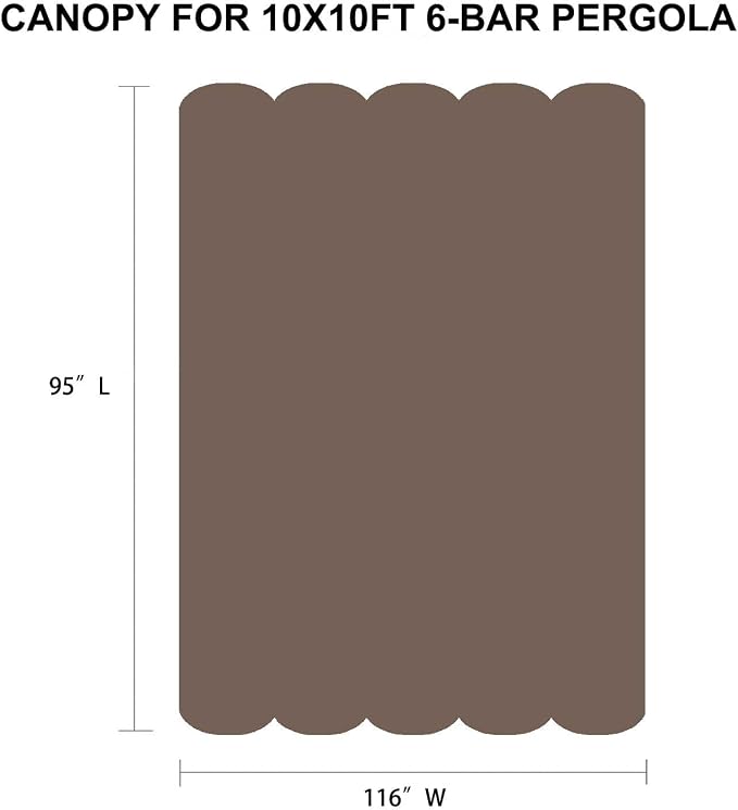 Pergola Shade Cover Replacement Canopy Top Compatible - Image 3