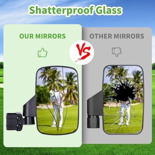 10L0L Golf Cart Mirror, Extra Large Side Rear View Universal - Image 5