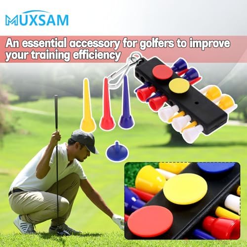 MUXSAM Black Golf Tee Holder for Bag - Image 6