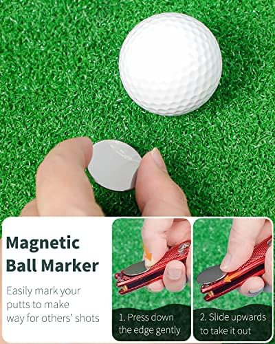 GreenHaven 2-6 Pack Golf Divot Repair Tool Magnetic Ball Marker Foldable - Image 6