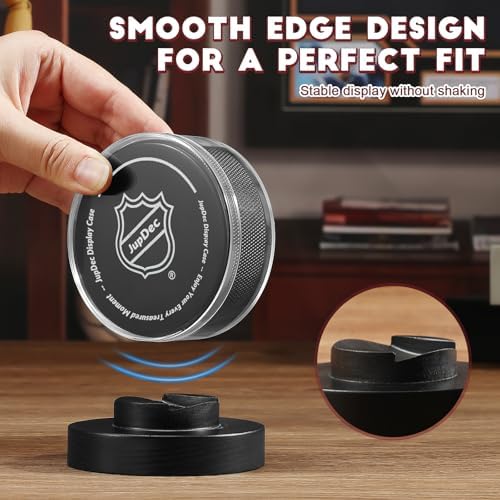 JupDec Hockey Puck Display Case Acrylic Clear Holder - Image 4