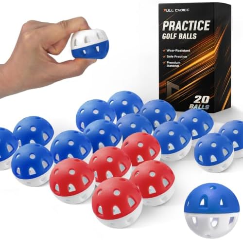 Wear-Resistant Practice Golf Balls, High Visibility by FULLCHOICE