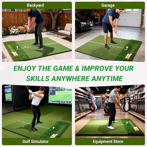 Neoaider Elite Dual-Turf Golf Hitting Mat, 5x4ft/6x4ft Golf Mat - Image 7