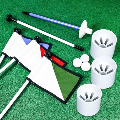 Golf Flagstick 3ft, Golf Flag Hole Cup Set Double-Sided Putting Green Flags - Image 5