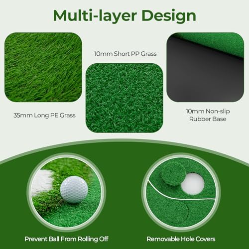 ULTIMATE 10FT Golf Putting Green, Golf Training Mat - Image 4