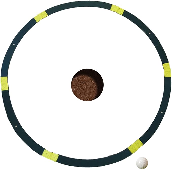 Golf Hole Target Rings - Chipping Aid Circles, Practice Alignment Tools | Foldable Putting Zone Markers, Lightweight Swing Training Equipment, Target Kit with Scenario for Backyard Lawn, Indoor Green