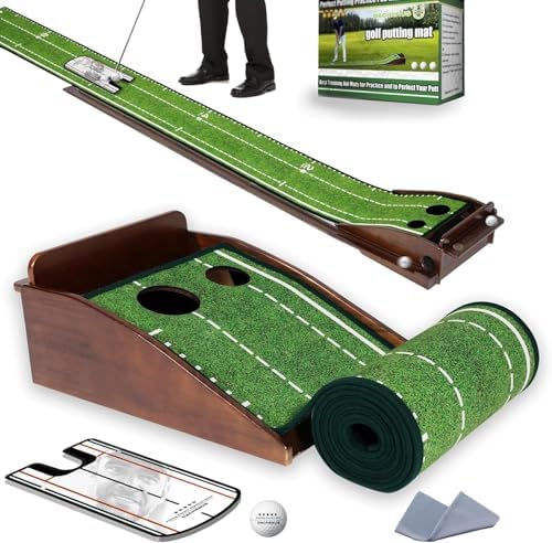 Indoor Putting Green with Automatic Ball Return and Dual Hole by Dachengus