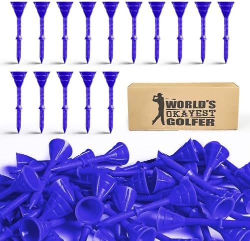 FINGER TEN Unbreakable Golf Tees Plastic 3 1/4 inch 50/100 Pack by FINGERTENSport
