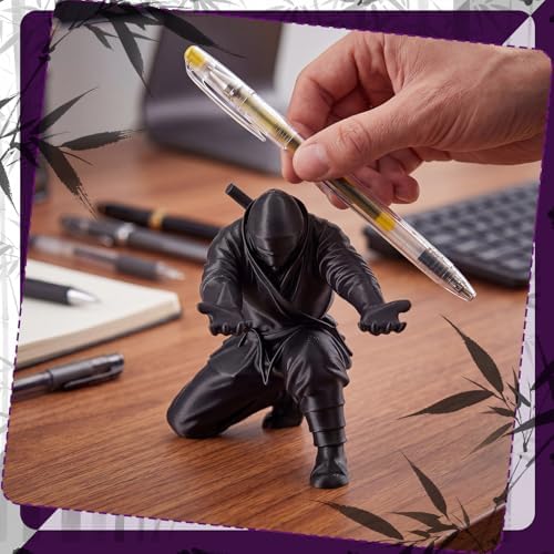 Tenceur Ninja Pen Holder 3D Printed Black Samurai Warrior Desk Organizer - Image 3