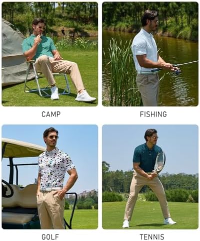 ZITY Mens Golf Polo Shirts Short Sleeve UPF 50+ Moisture Wicking Tshirt - Image 2