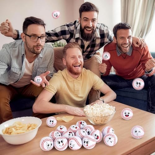 20PCS Mini Baseball Stress Ball Funny Face Squeeze Balls Small Baseball Squeeze - Image 7