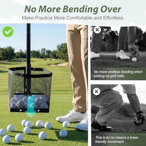SAPLIZE Golf Ball Picker Upper, Turf-Friendly Design, No Bending Over, Quickly - Image 2