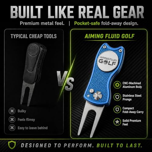 Golf Divot Repair Tool — 5-in-1 Golfing Ball Marker, Pitch Mark Repair - Image 5