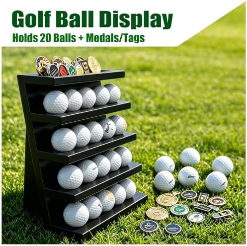 100% Solid Cypress Wood Golf Ball Display Case - Image 3