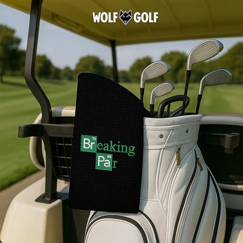 Wolf Breaking Par Embroidered Funny Towel - Image 6