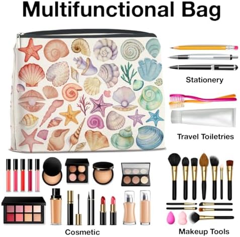 Colorful Ocean Seashell Starfish Makeup Bag Gifts - Image 4